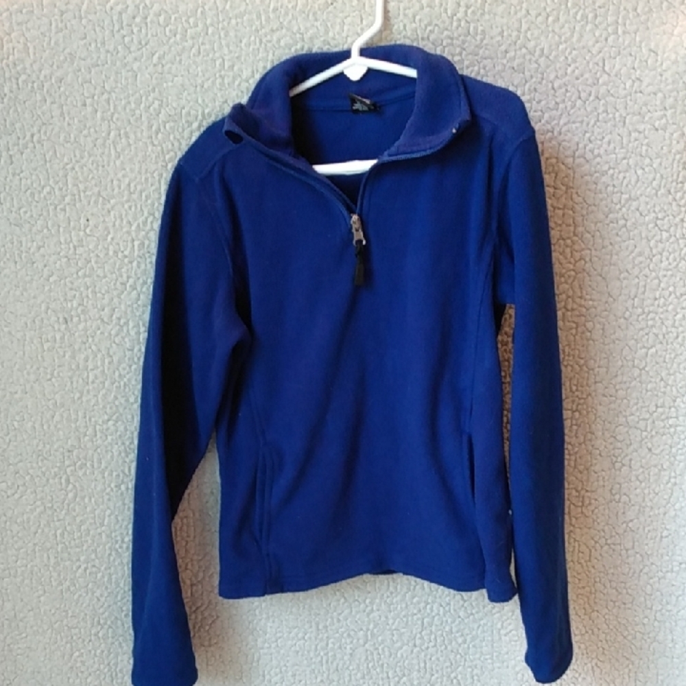 Blue Cowl Neck Sweater with Turtleneck Style